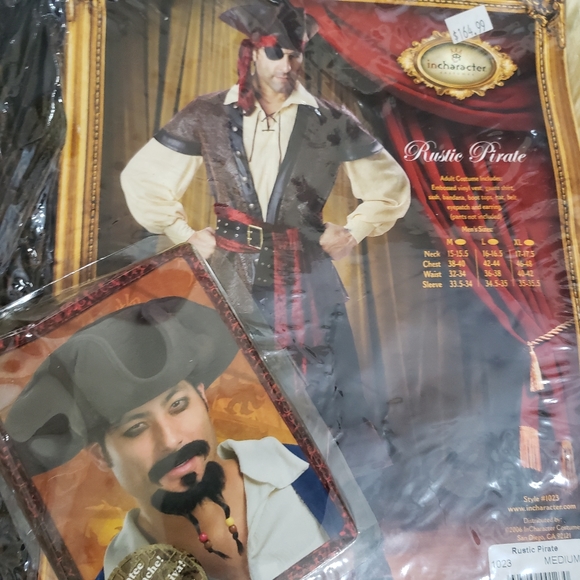 Rustic PIRATE Costume BY InCharacterSize M with Parrot Halloween Costume